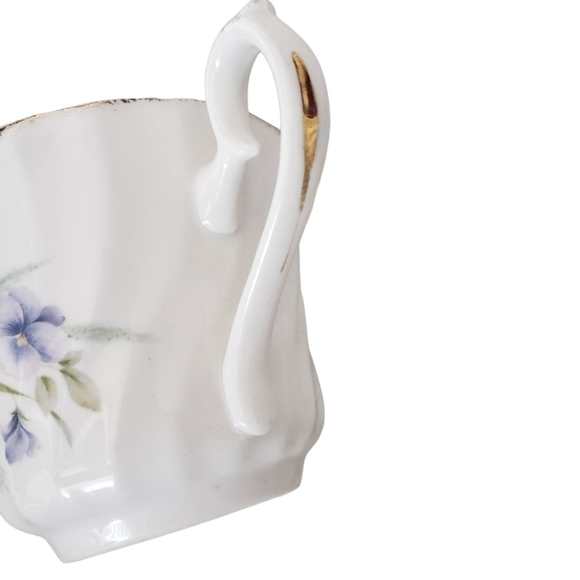 Vintage Birks Ribbed Fine Bone China Wild Flowers Teacup & Saucer Set - Picture 9 of 10